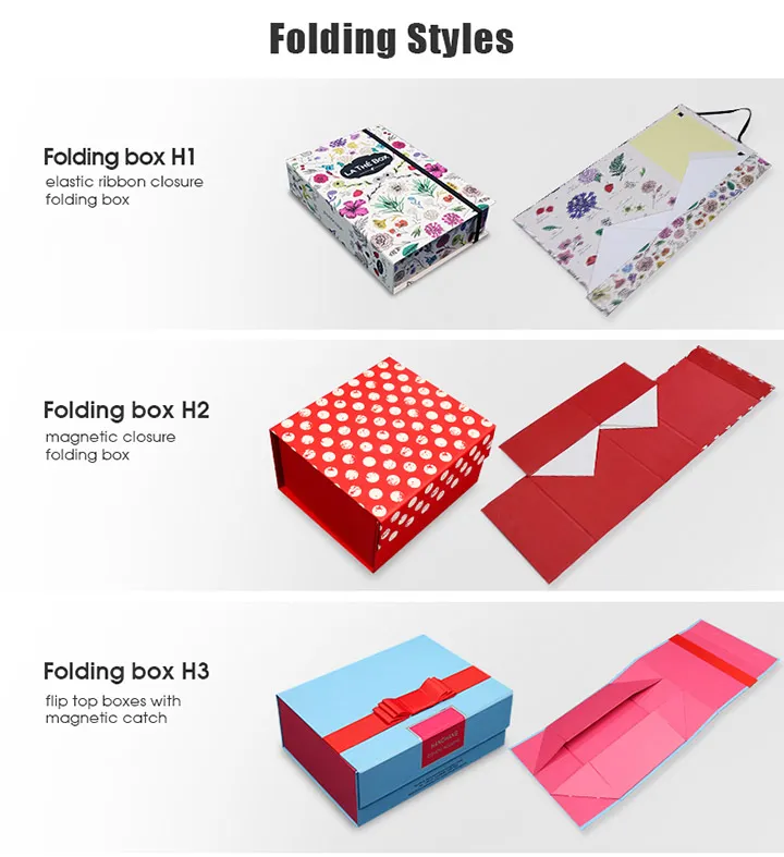 Flat Packing Custom Logo Cardboard Paper Wig Clothes Apparel Handbag Shoes Chocolate Wine Perfume Cosmetics Foldable Gift Packaging Box Magnetic Ribbon Closure