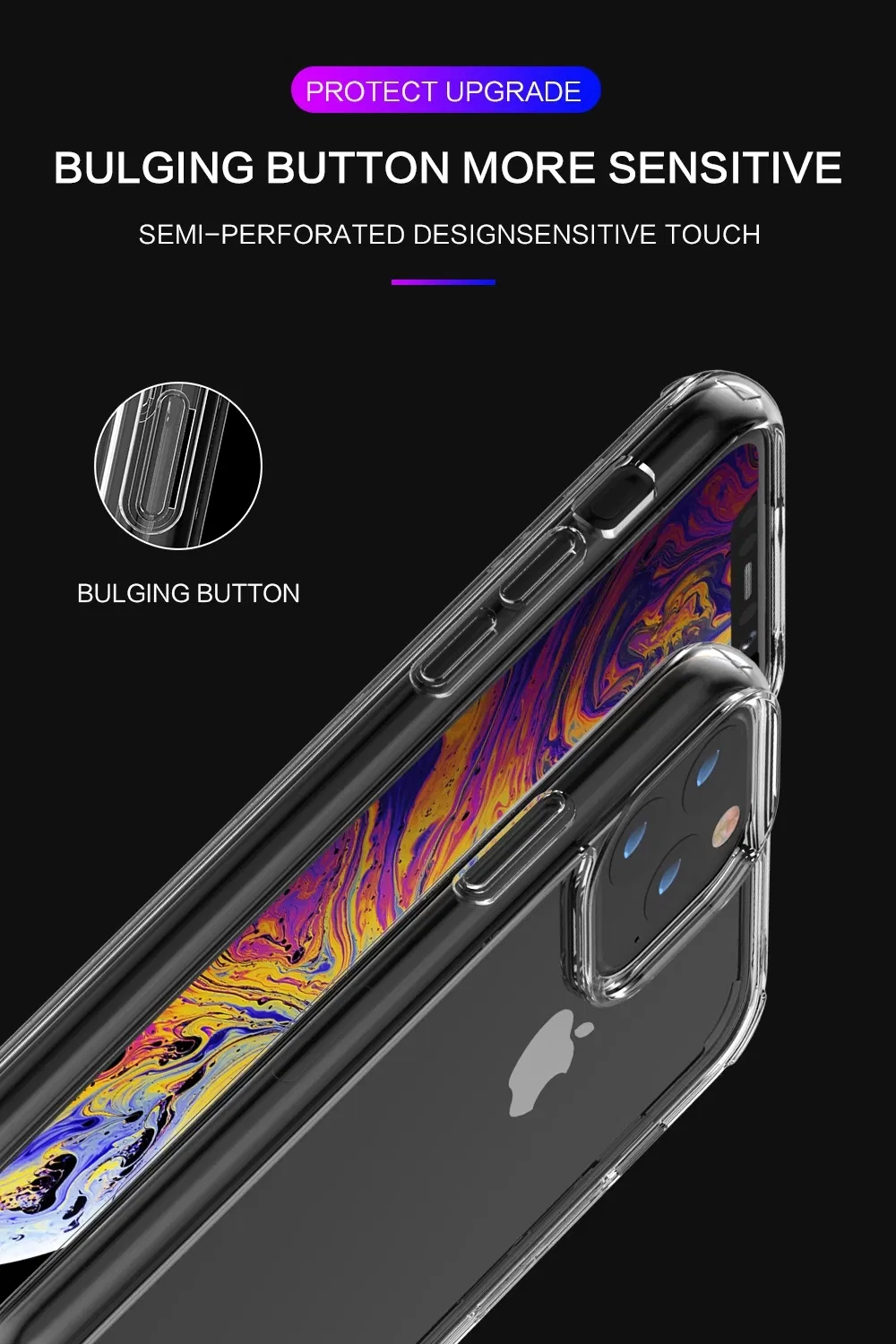 for iPhone 12 Cell Phone Case 1.5mm Clear Acrylic Back Cover Transparent TPU Bumper Case for iPhone Se to 11 12 PRO Max 2020 iPhone12 Cases