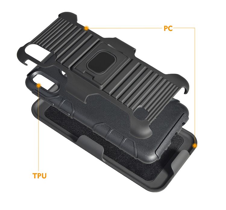 Free Sample Defender Shockproof Robot Holster Combo Phone Case for Samsung Galaxy A20e