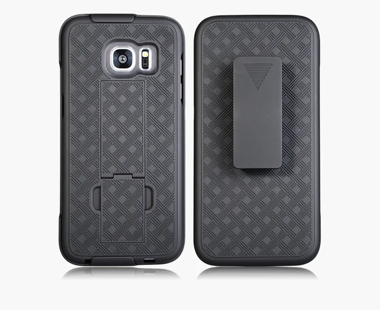 Global Selling Holster Combo Clip Kickstand Hard Plastic for Samsung S7