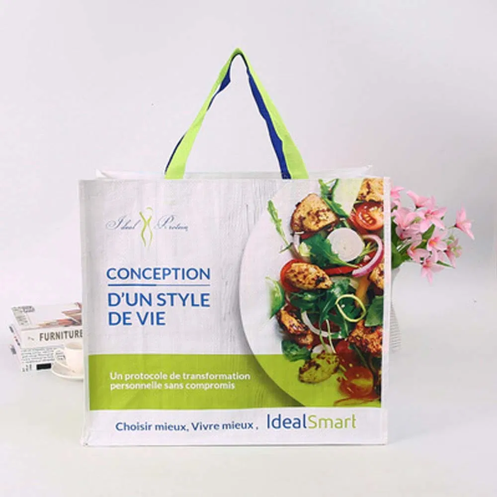 Grs Gots Oekotex 100 Promotional PP Laminated Woven Bag with Lamination and Cmyk Printing