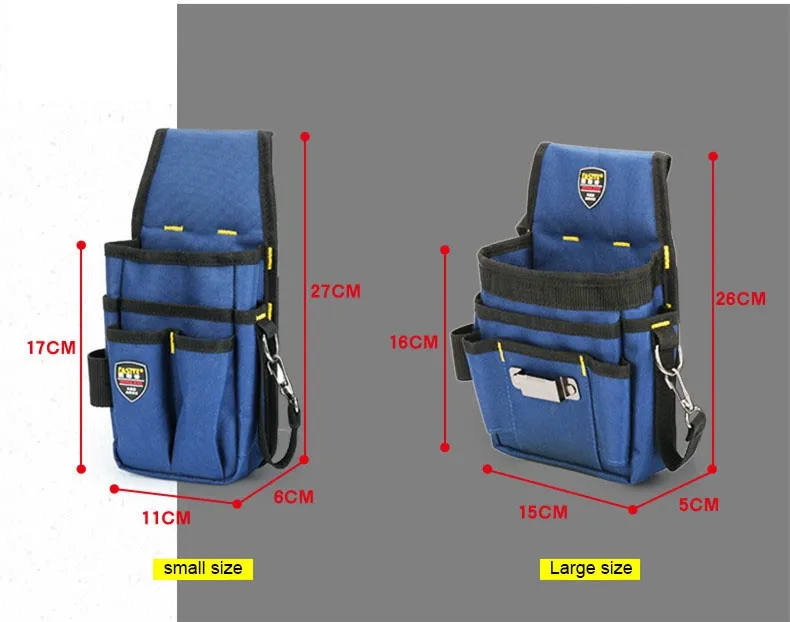 Heavy Duty 1680d Tool Bag Waist Pouch Adjustable Multi-Pocket Telecom Engineer Technician Electrical Electrician Organizer