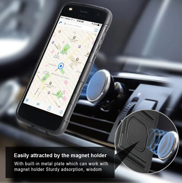 High Quality Belt Clip Holster Stand Armor Case for iPhone X, for Motorola Z2 Play Case with Kickstand 3in 1