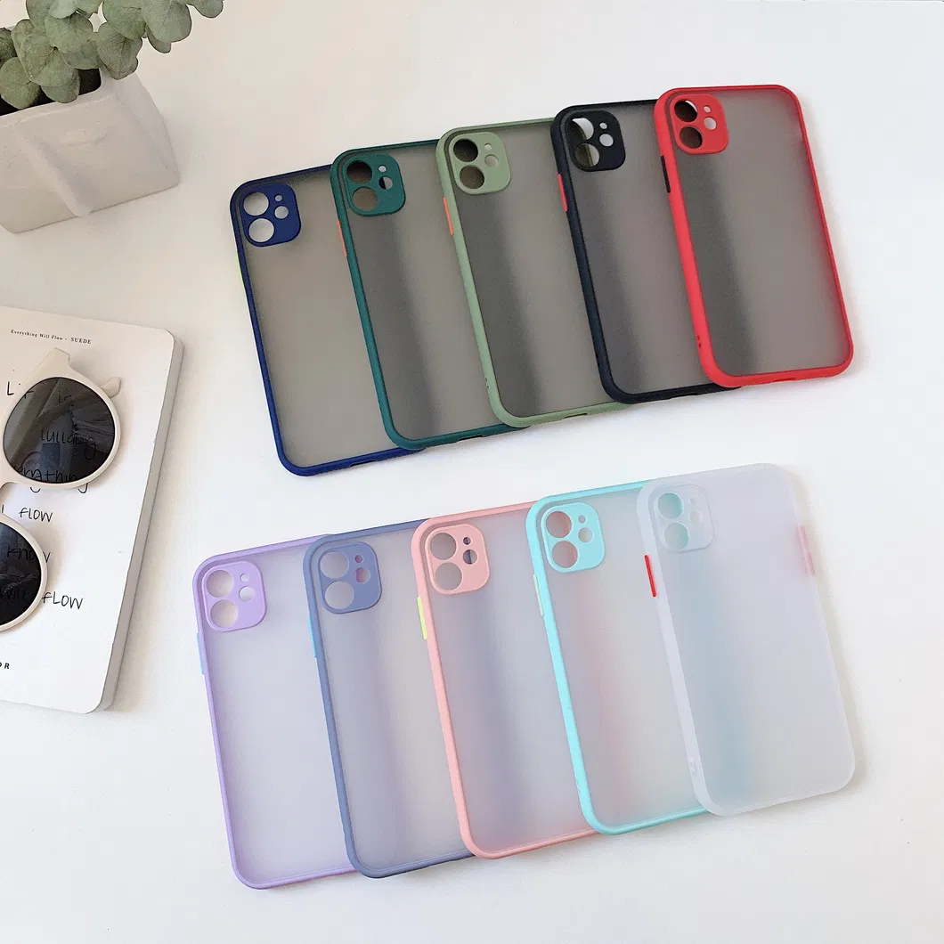 Hot Sale 2021 Newest Gradient Border for iPhone 12 13PRO Max Transparent PC +TPU Soft Anti-Drop 3 in 1 iPhone Xs/Xr Phone Case