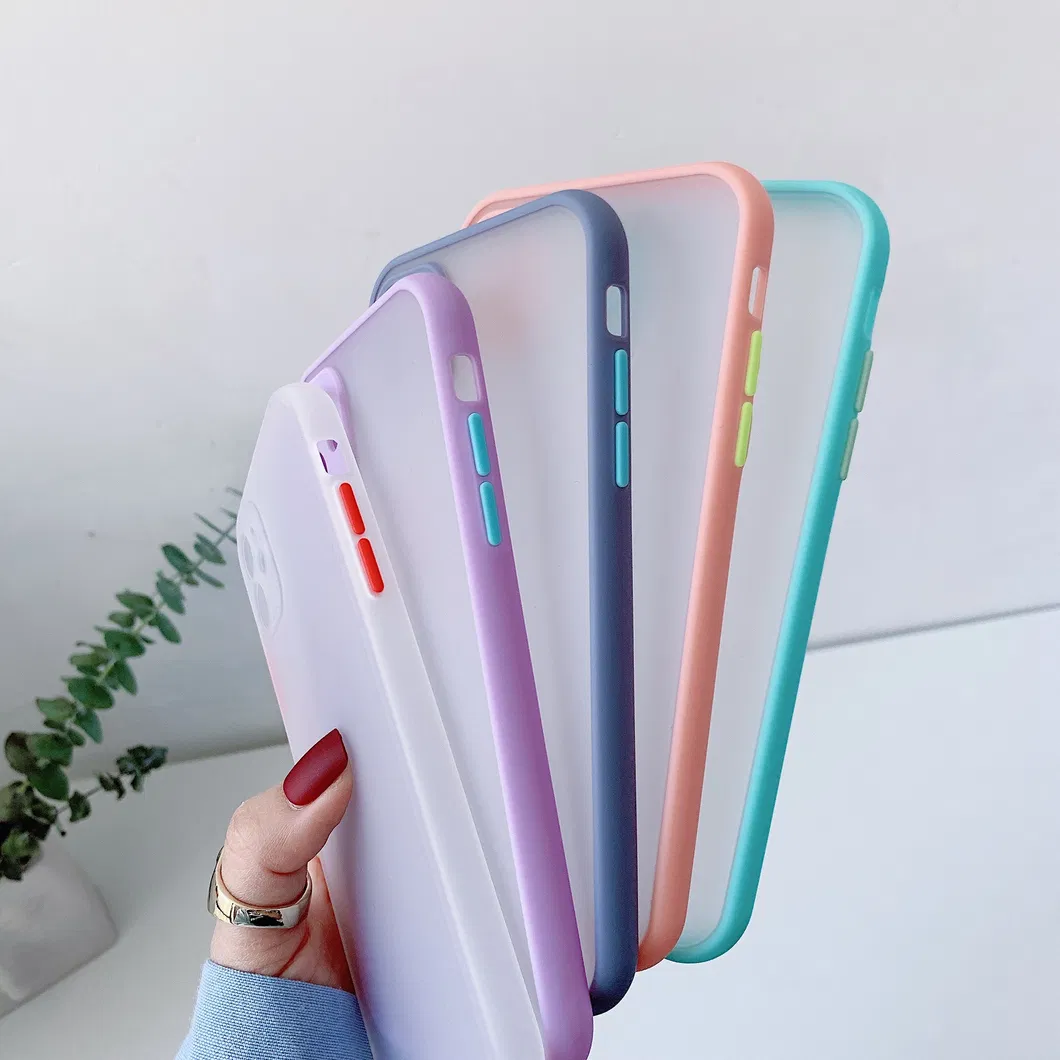 Hot Sale 2021 Newest Gradient Border for iPhone 12 13PRO Max Transparent PC +TPU Soft Anti-Drop 3 in 1 iPhone Xs/Xr Phone Case