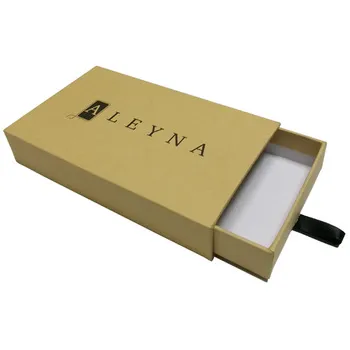 Hot Sale Stock Size Logo Recycle Packaging Custom Kraft Paper Box, Drawer Box