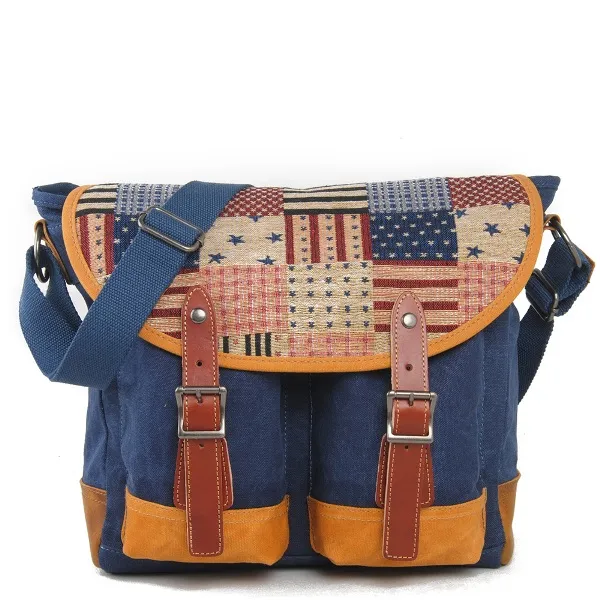 Jacquard Canvas Fabric Shoulder School Satchel (RS-6001)