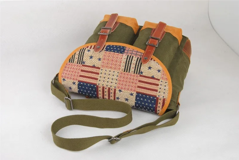 Jacquard Canvas Fabric Shoulder School Satchel (RS-6001)