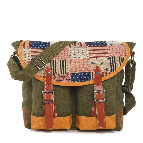 Jacquard Canvas Fabric Shoulder School Satchel (RS-6001)