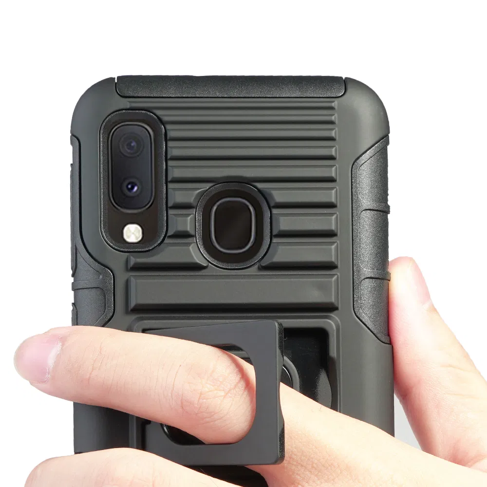 Kickstand Hybrid Case with Belt Clip Stand 3in1 Army Shockproof Armor Phone Case for Samsung Note10 A20e