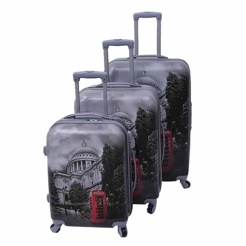 Leopard Print ABS PC Trolley Spinner Baggage Luggage Suitcase