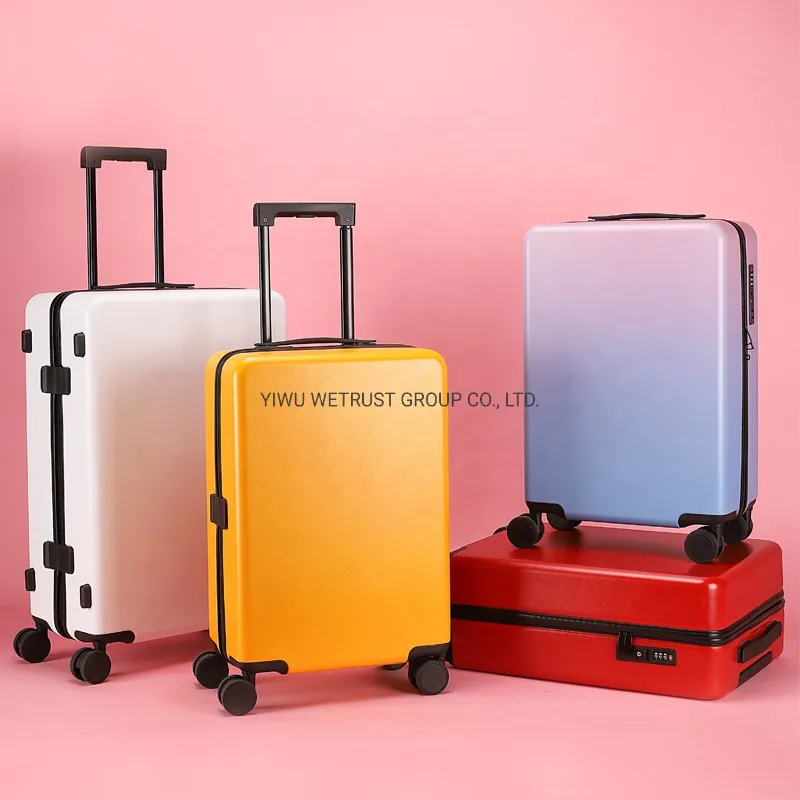 Leopard Print ABS PC Trolley Spinner Baggage Luggage Suitcase