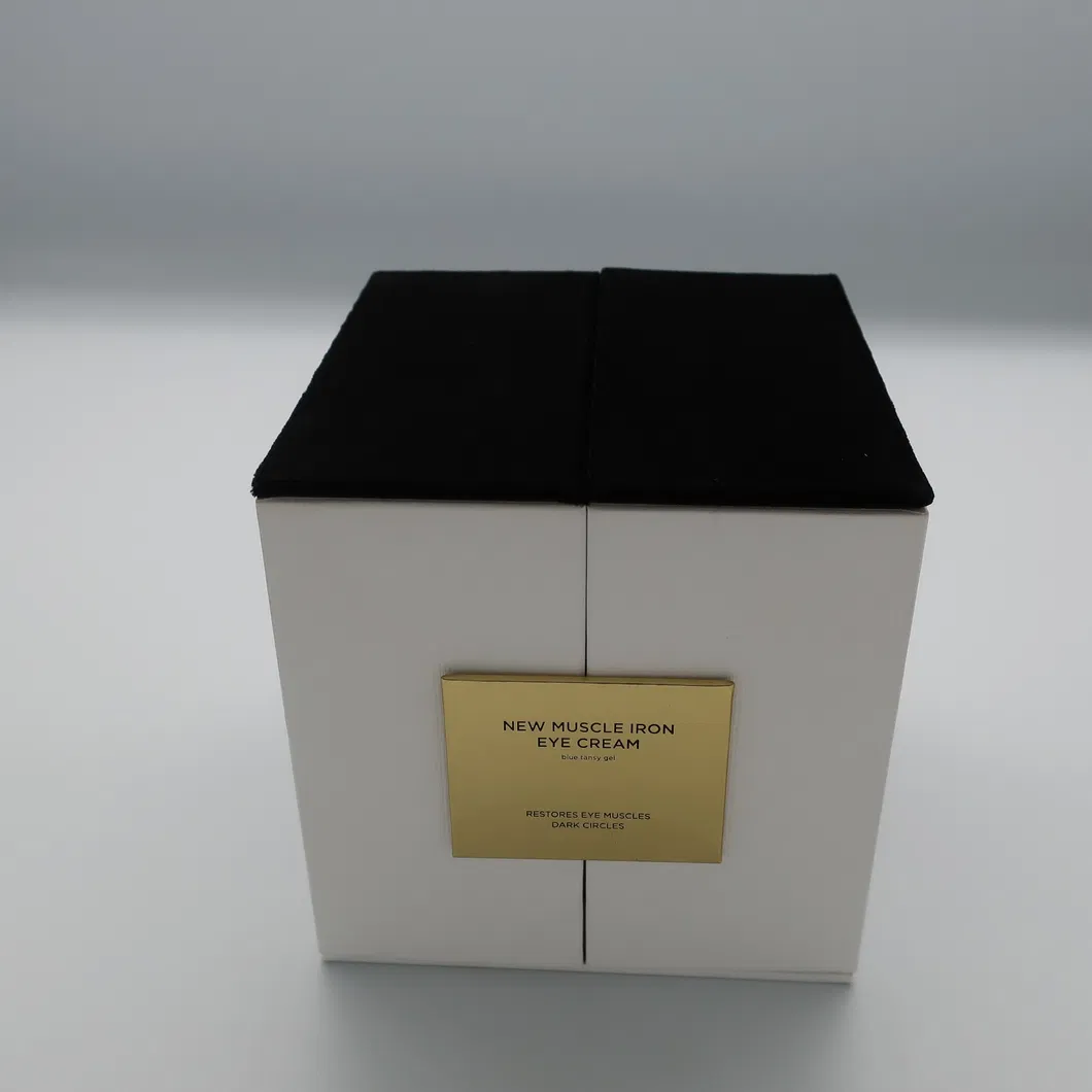 Luxury High Quality Custom Fancy Paper Debossing Cosmetic Gift Packaging Box with Black Velet and Gold Metal Closure