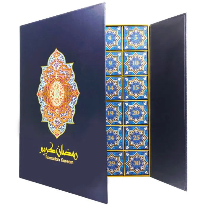 Middle East Ramadan Countdown Calendar Blind Box Custom Eid Al-Fitr Gift Box Biscuits Candy Box