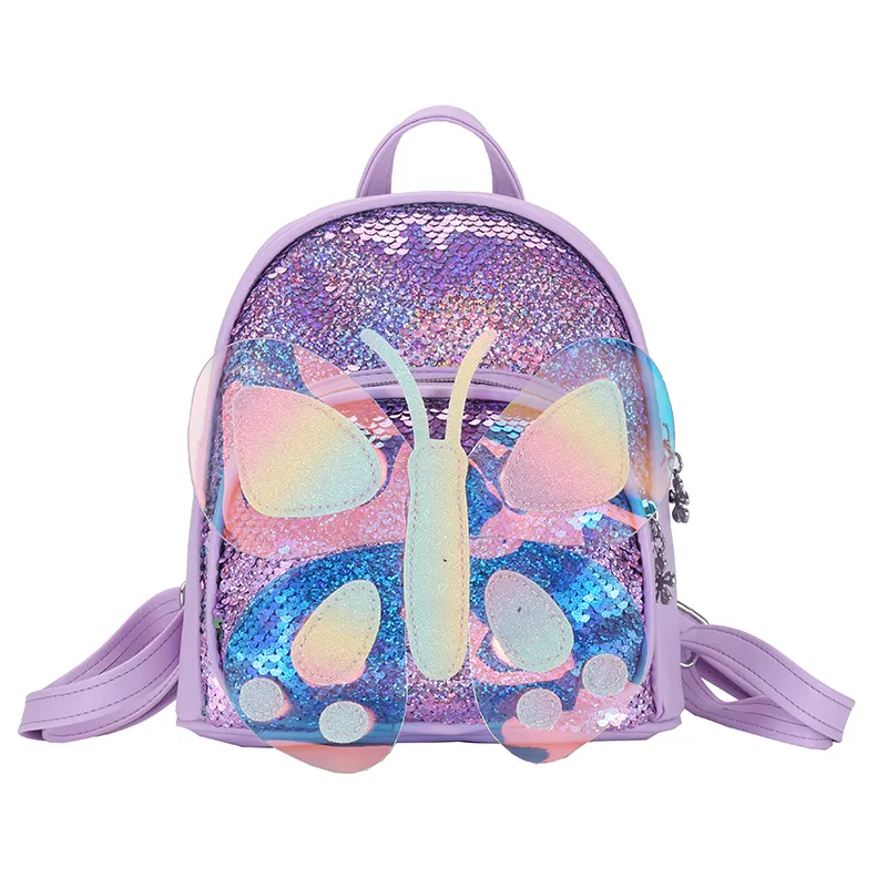 New 2-5 Children′s Sequin Backpack Kindergarten Schoolbag