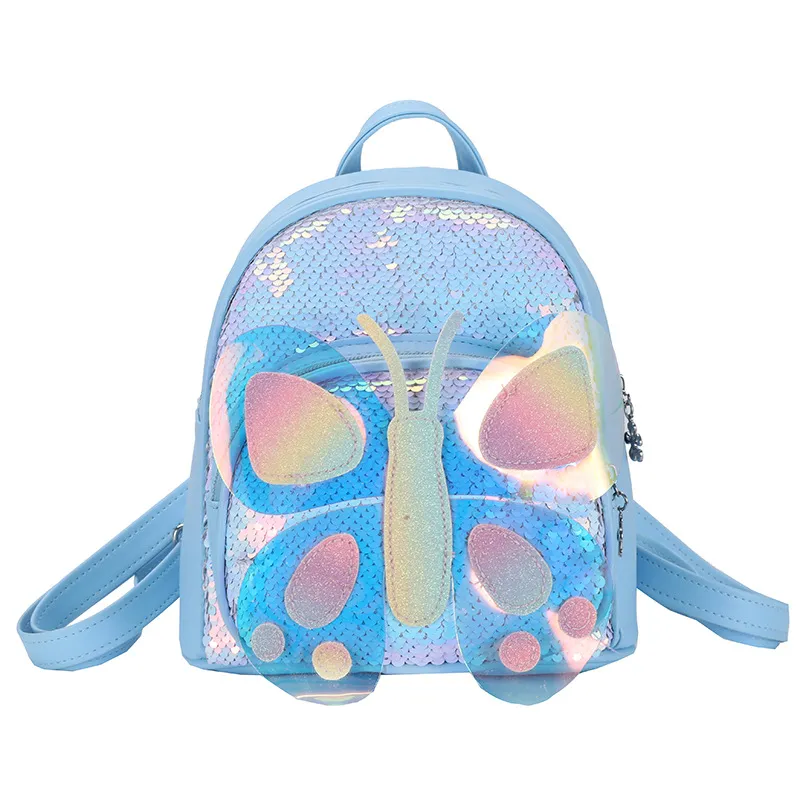 New 2-5 Children′s Sequin Backpack Kindergarten Schoolbag