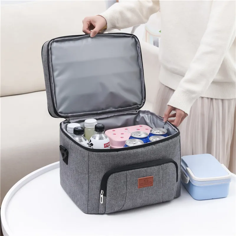 New Outdoor Picnic Bag Portable Waterproof Cooler Bag One-Shoulder Fresh-Keeping Lunch Bag Hot Sell Icy Pack