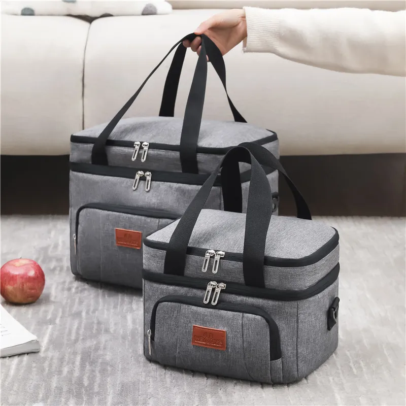 New Outdoor Picnic Bag Portable Waterproof Cooler Bag One-Shoulder Fresh-Keeping Lunch Bag Hot Sell Icy Pack