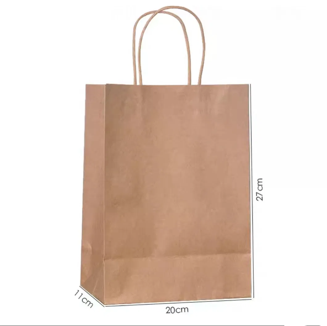 Recycle Brown Kraft Paper Bag 120g 130g Coffee Cola Food Packaging