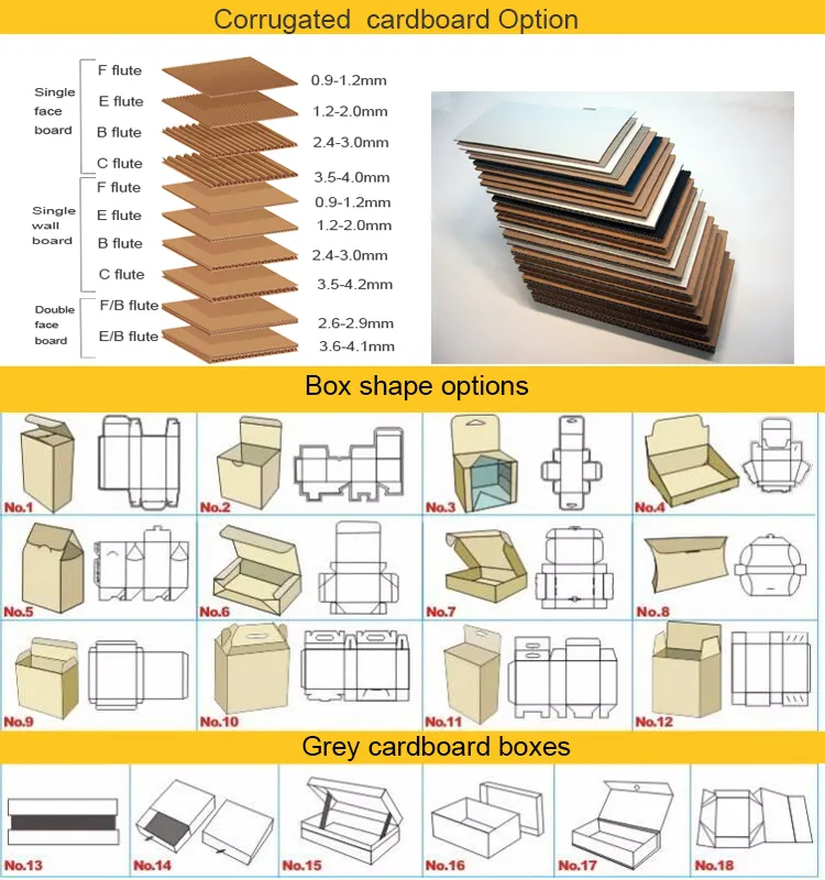 Recycle E Flute Corrugated Kraft Paper Brown Mailer Folding Packaging Gift Box