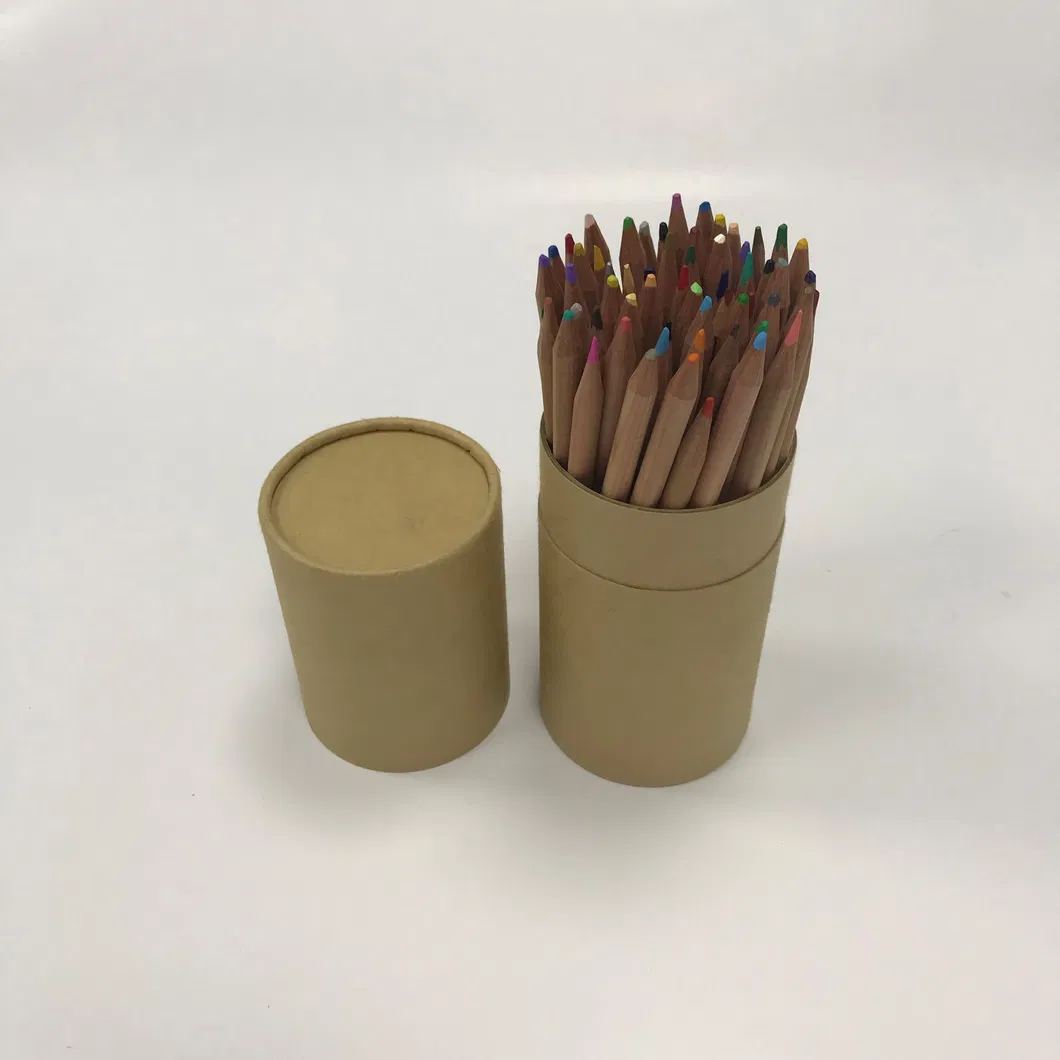 Recycle Paper Cylinder-Shaped Crayons Pen Set