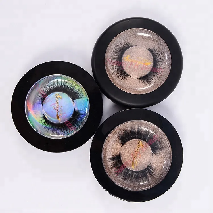 Retail Circular Transparent Window Eyelash Box (USD100.0 for 50sets including courier to door)