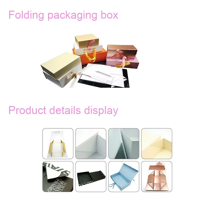 Rigid Cardboard Foldable Paper Gift Packaging Luxury Box with Ribbon/Magnetic Closure/Drawer/Lid for Storage/Jewelry/Perfume/Wine/Candle/Tea/Shoe/Rose/Chocolate