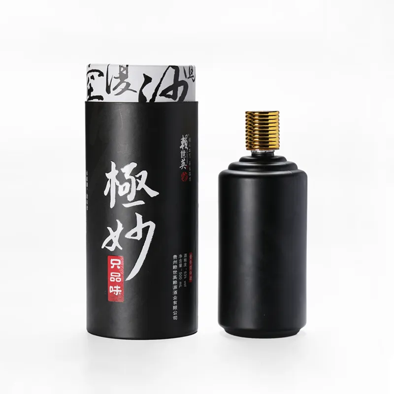 Round Tube Whisky Custom Cardboard Recycle Packaging Round Paper Box for Wine Bottle