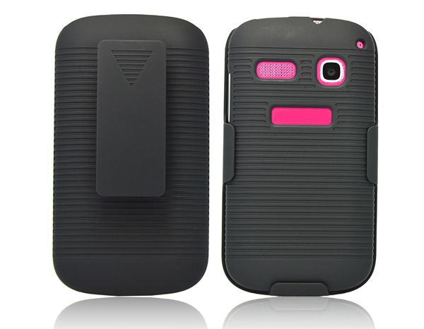 Shockproof Hybrid Armor Rubber Belt Clip Hard Stand Case Cover for Alcatel Pixi 4/4034A