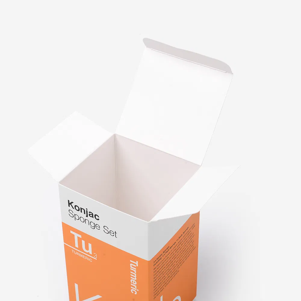 Small White Folding Carton Box Custom Medicine Skillet Box