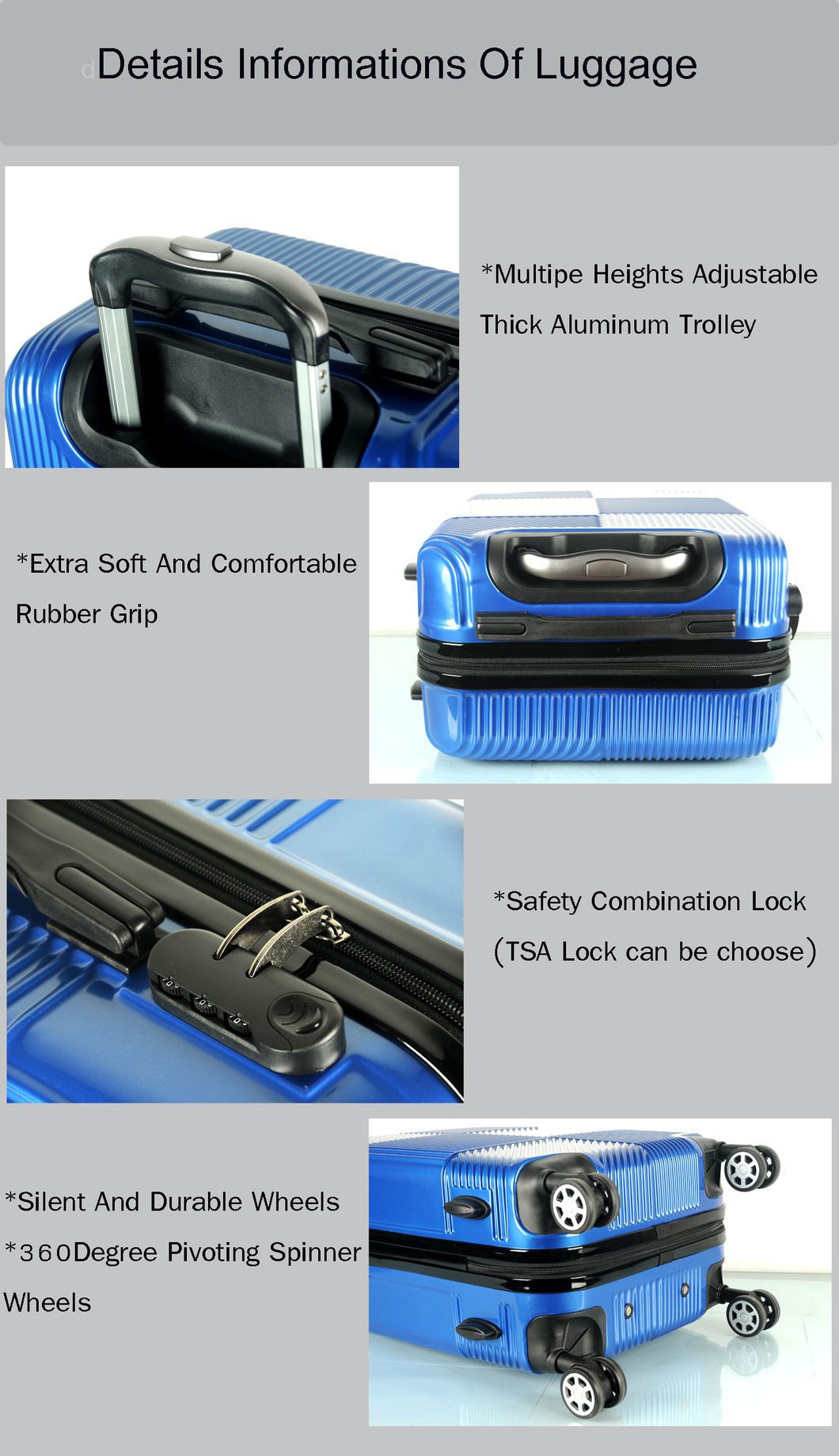 Special Designed ABS+PC Hard Trolley Travel Luggage Set