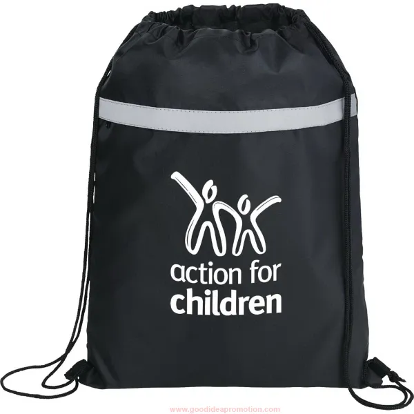 The Reflecta Drawstring Cinch Backpack, Gift Bag, Promotion Bag, Reflective Bag