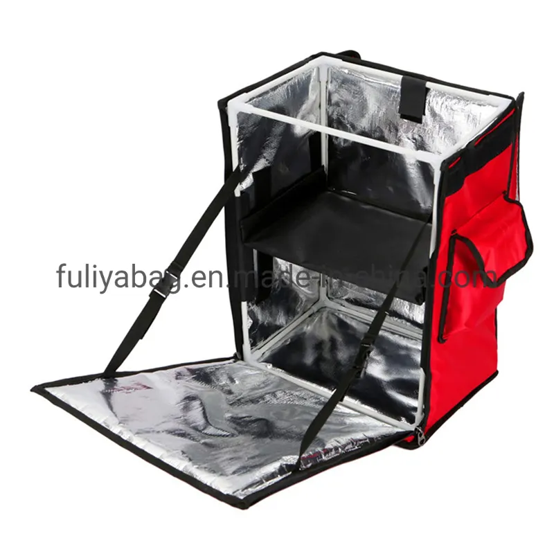 Water Resistant Thermal Backpack Large Capacity Insulated Pizza Delivery Bag Food Delivery Backpack Heat Insulated Backpack for Restaurant