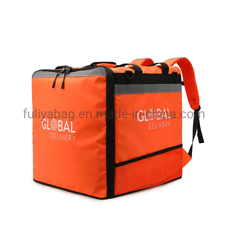 Waterproof Pizza Backpack Thermal Food Delivery Backpack with Shoulder Strap with Cup Holder Bag for Delivery Drivers, Catering, Restaurant