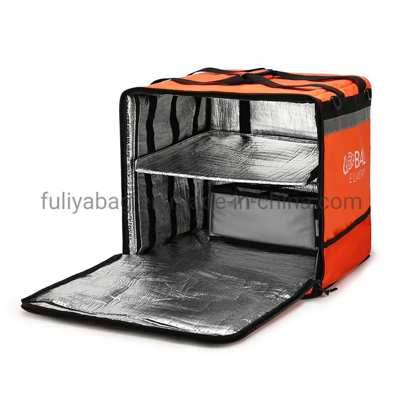 Waterproof Pizza Backpack Thermal Food Delivery Backpack with Shoulder Strap with Cup Holder Bag for Delivery Drivers, Catering, Restaurant