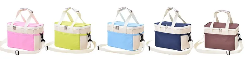 Wholesale Cooler Bag Outdoor Picnic Eco Lunch Bag Food Preservation Ice Bag Portable Single Shoulder Reusable School Lunch Bag