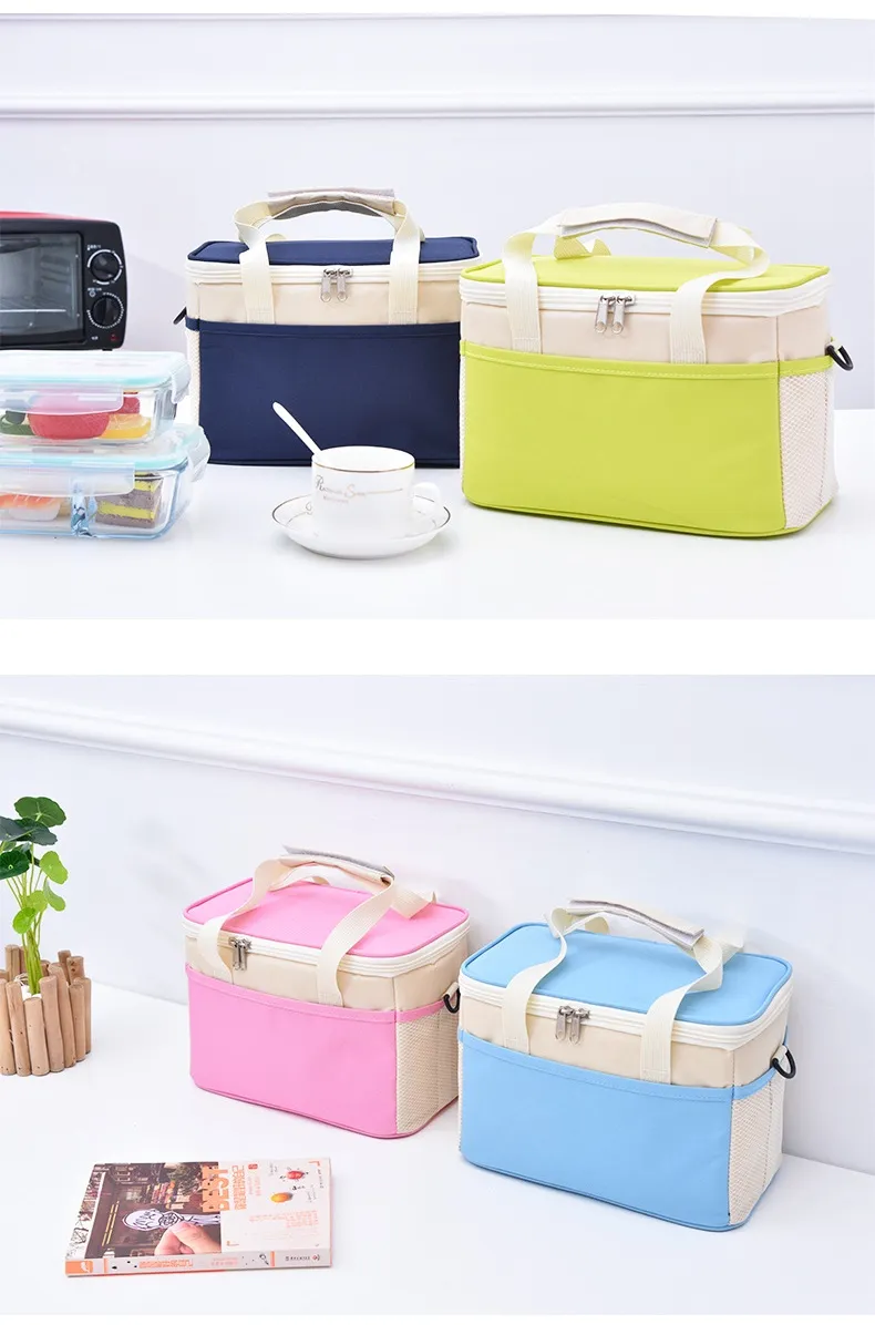 Wholesale Cooler Bag Outdoor Picnic Eco Lunch Bag Food Preservation Ice Bag Portable Single Shoulder Reusable School Lunch Bag