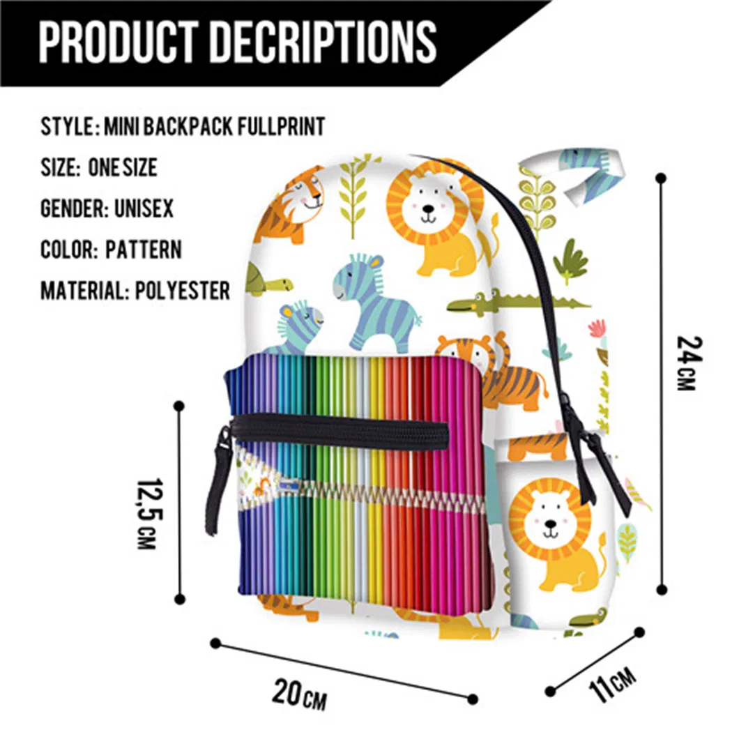 Wholesale Printed School Bag Mini Backpack, Custom Backpack for Back to School Fashion Backpack